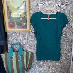 Flutter sleeve tunic tank